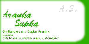 aranka supka business card